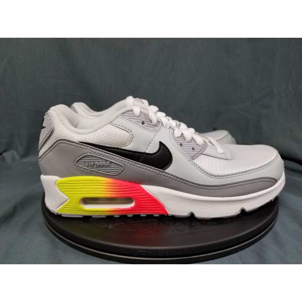 Nike Air Max 90 GS 'Gradient Cassette' Sneakers White Size 7Y DISPLAY NEW NO BOX - Picture 9 of 11